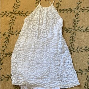 White lace Zara halter dress